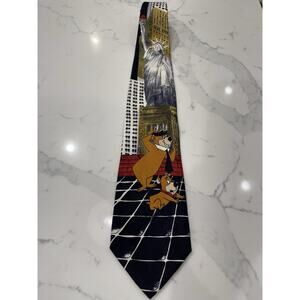 Vintage Yogi Bear Hana- Barbera Silk Tie 58 x 4 Forest Wilderness Cartoon NYC